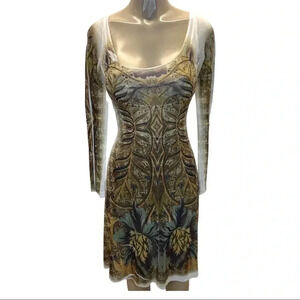 Alchemic Sublimation Body Sculpting Print Dress Exclusive Print Size Small